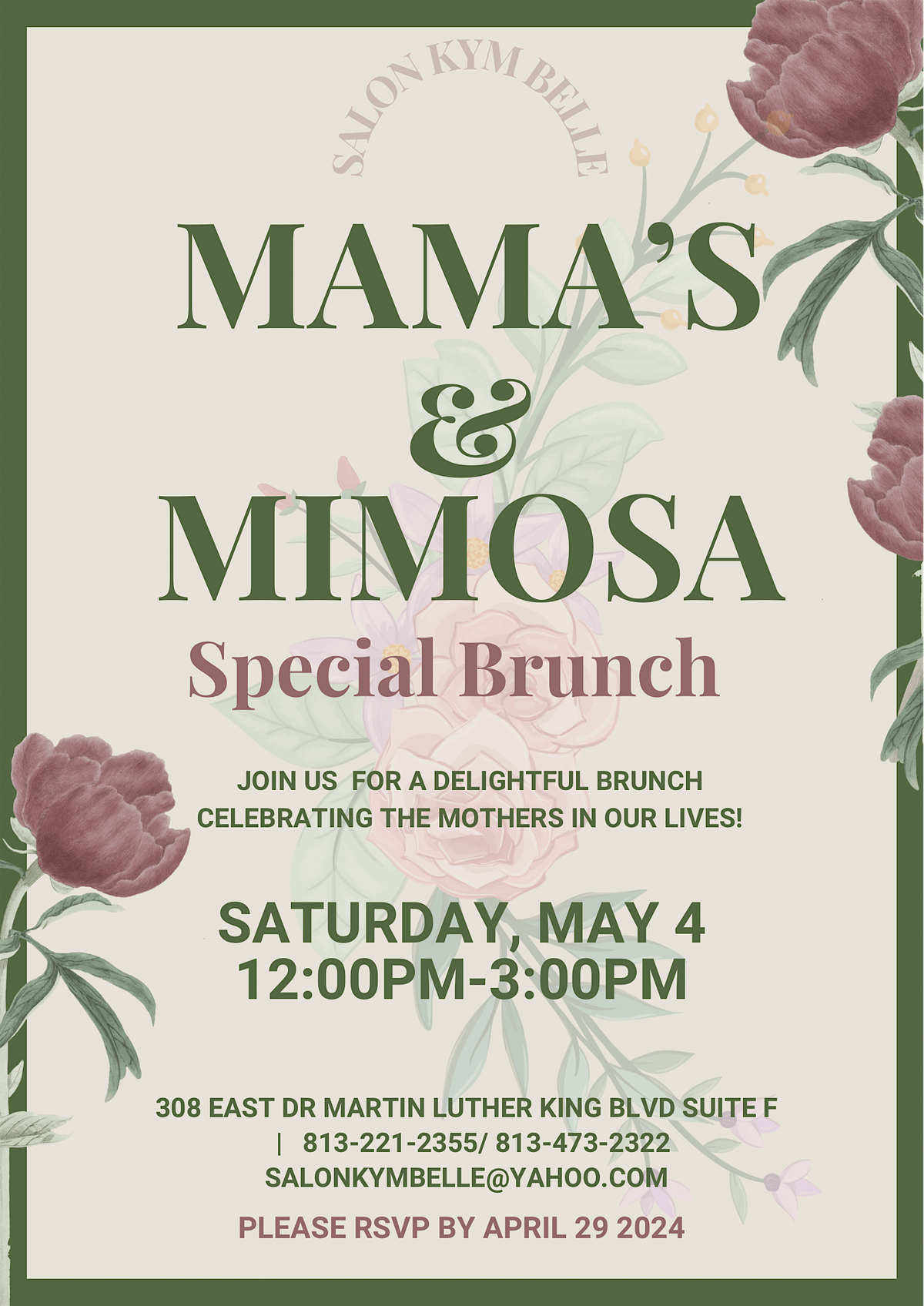 Mama's & Mimosa Special Brunch