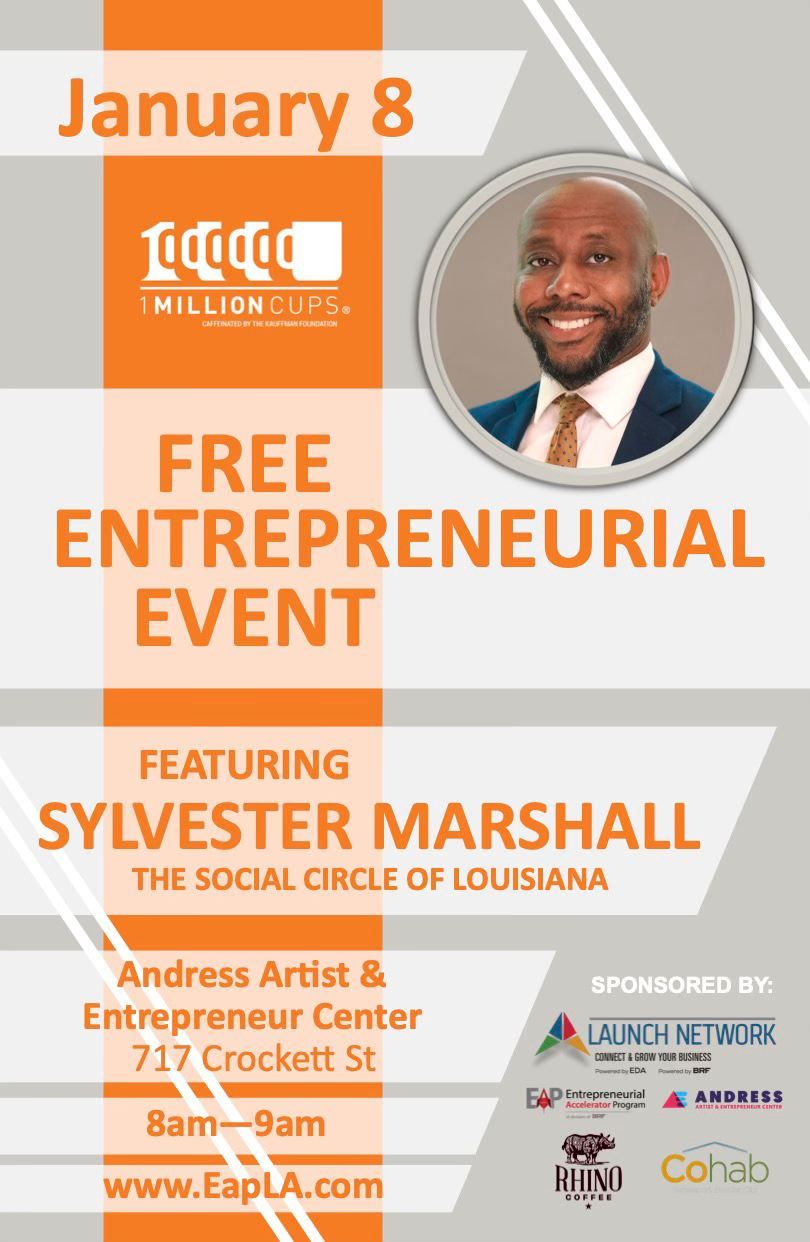 1 Million Cups November Gathering featuring Sylvester Marshall