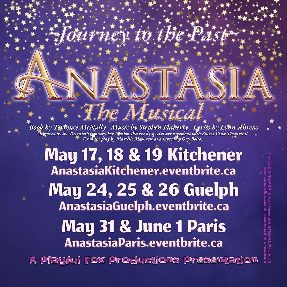 Playful Fox Productions presents: ANASTASIA: The Musical (Guelph)