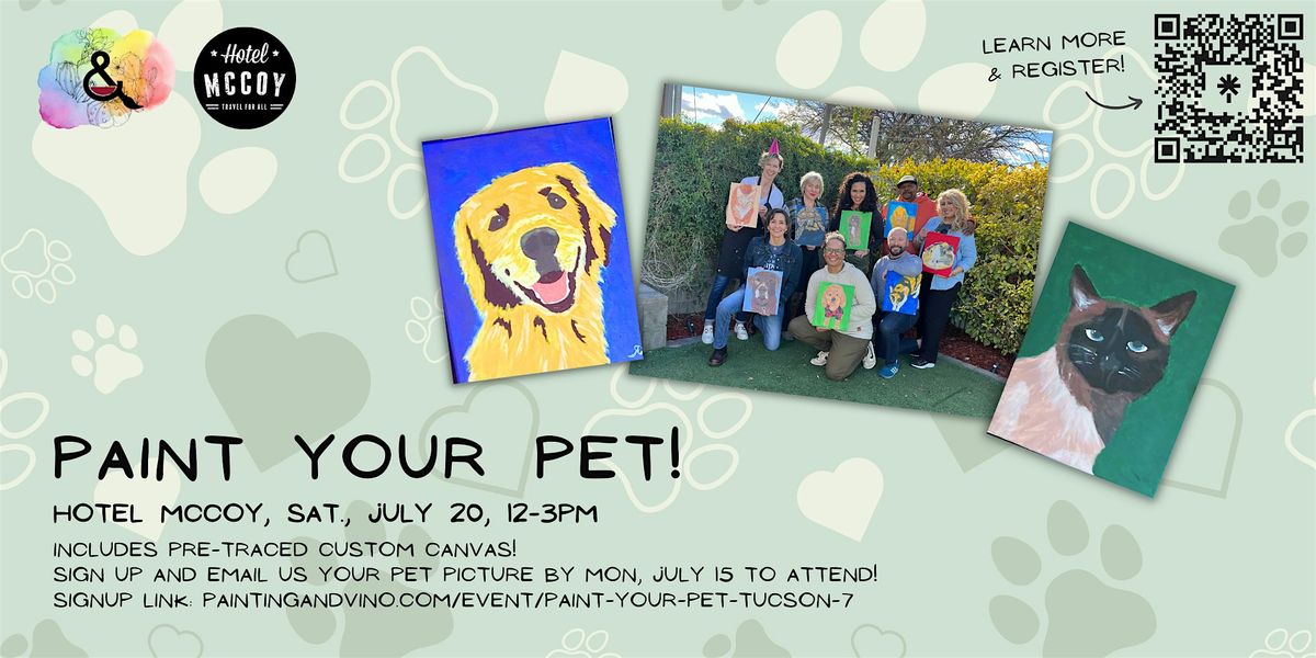 Paint Your Pet in Tucson \u2013 Includes Personalized, Pre-Traced Canvas!