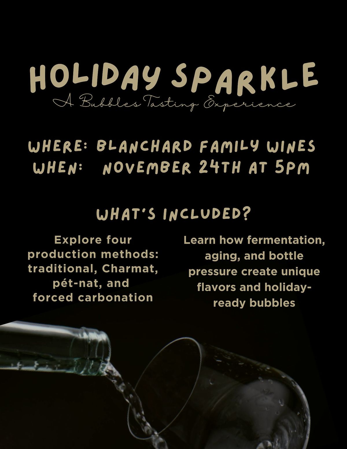 Holiday Sparkle: A Bubbles Tasting Experience