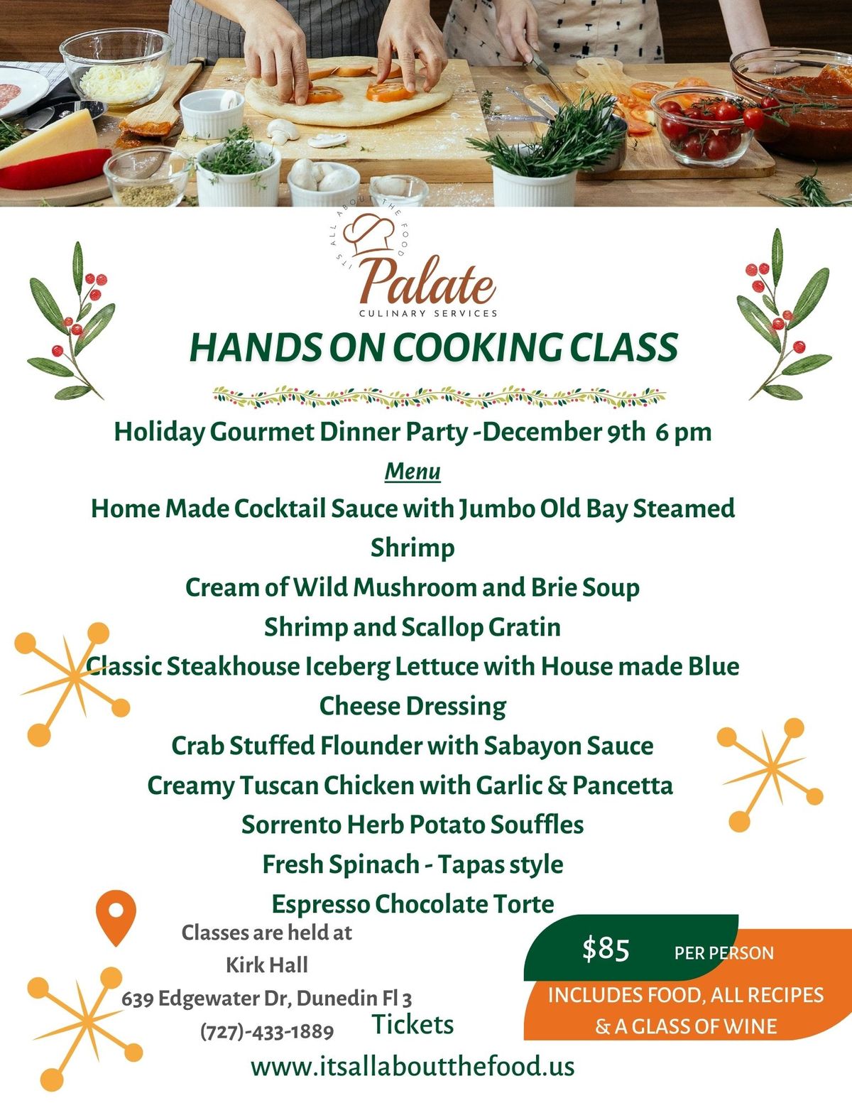 Gourmet Dinner Party -  Hands On Class