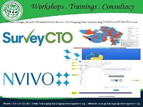 Research Design, SurveyCTO Mobile Data Collection, GIS Mapping Data Analysi
