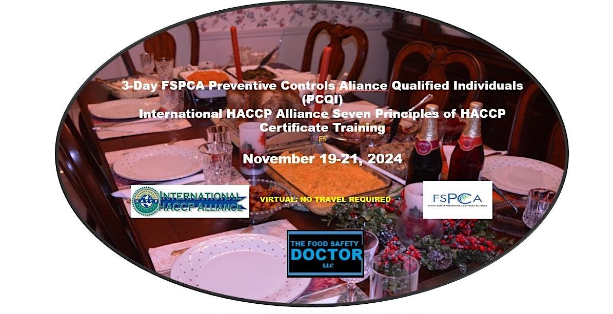 FSPCA Human Foods (PCQI) & IHA Seven Principles of HACCP Online Training