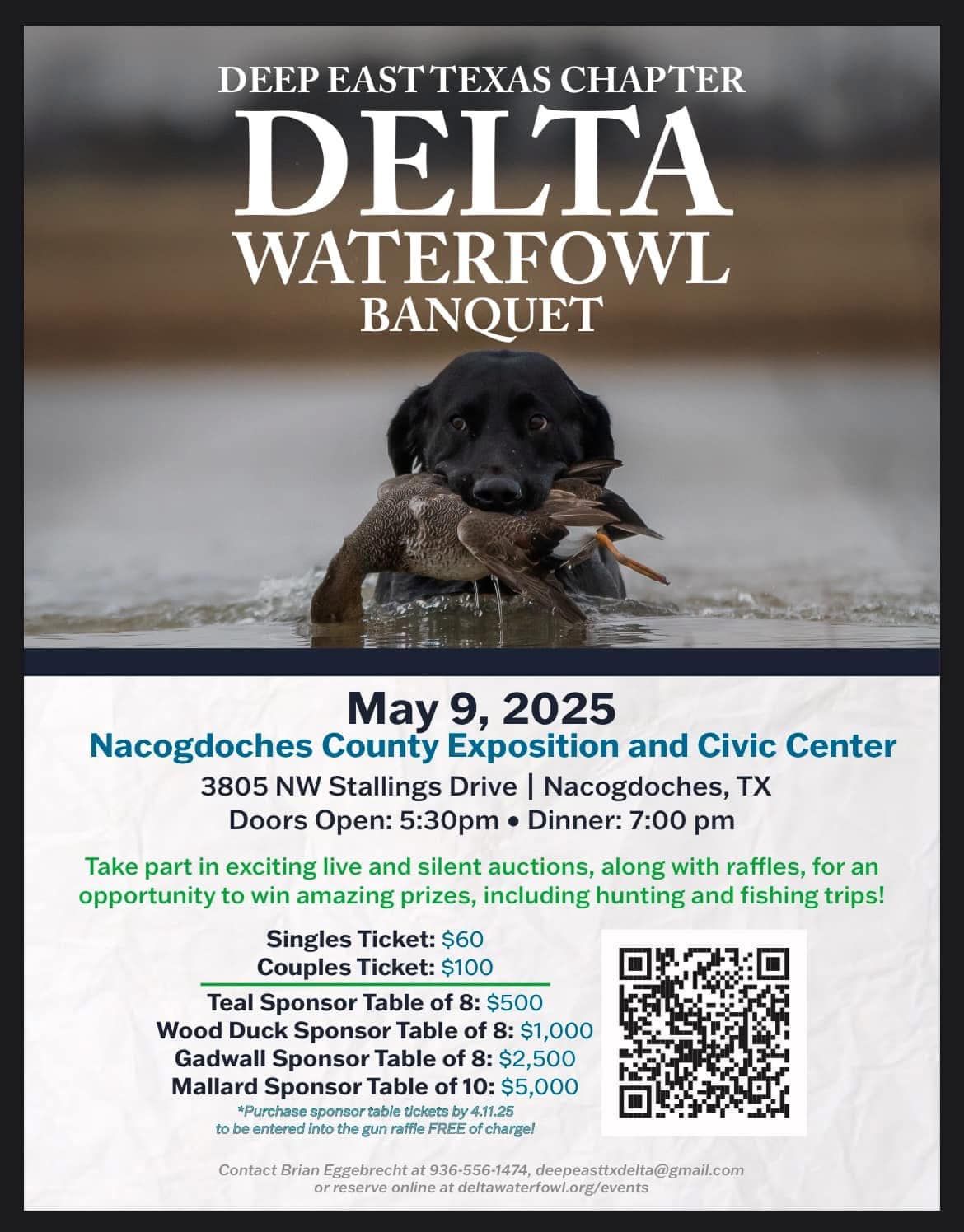 Third Annual Deep East Texas Delta Waterfowl Banquet