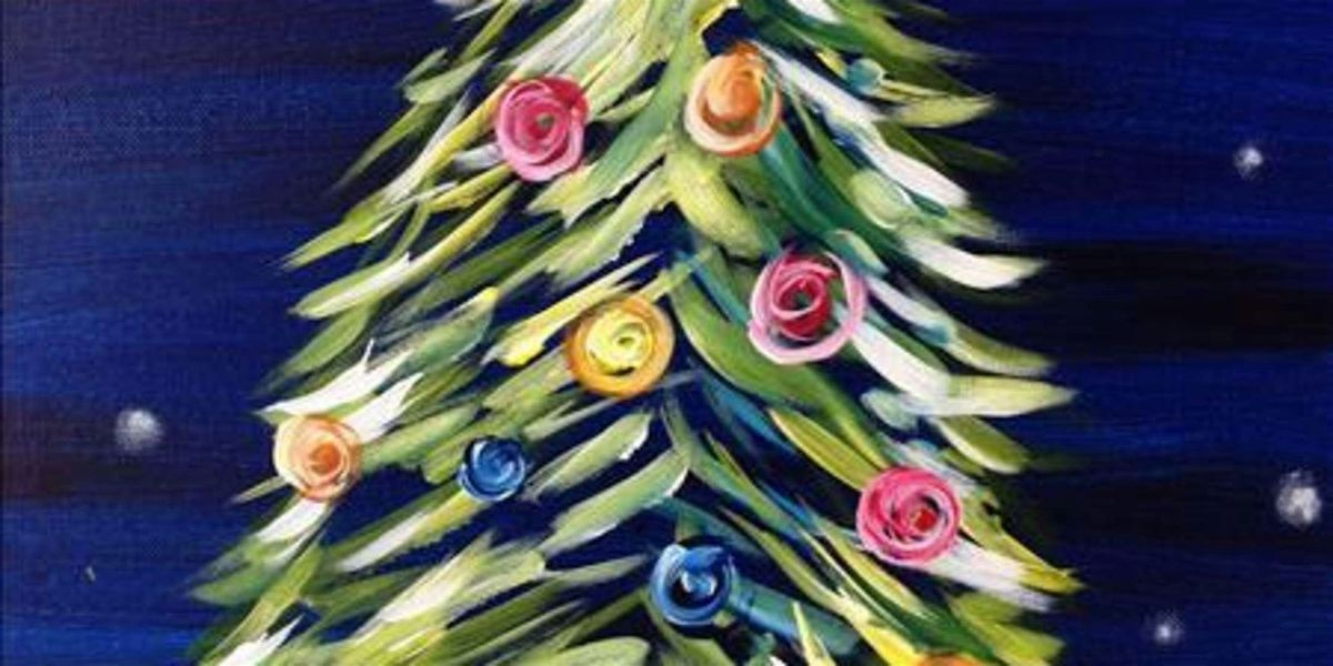 Colorful Christmas Tree - Paint and Sip by Classpop!\u2122