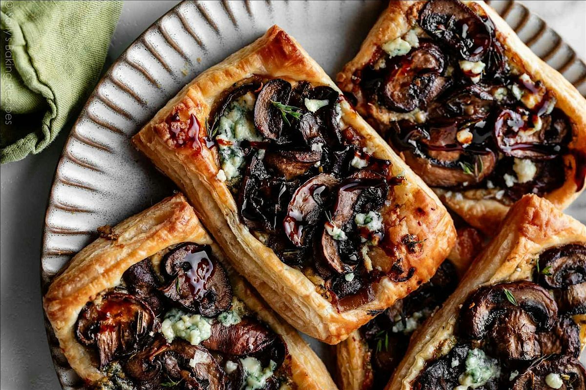 UBS Virtual Cooking Class: Holiday Party Apps: Mushroom & Gruyere Tart