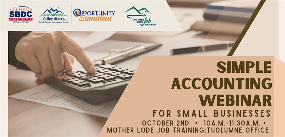 Simple Accounting Workshop - Coming to Tuolumne!