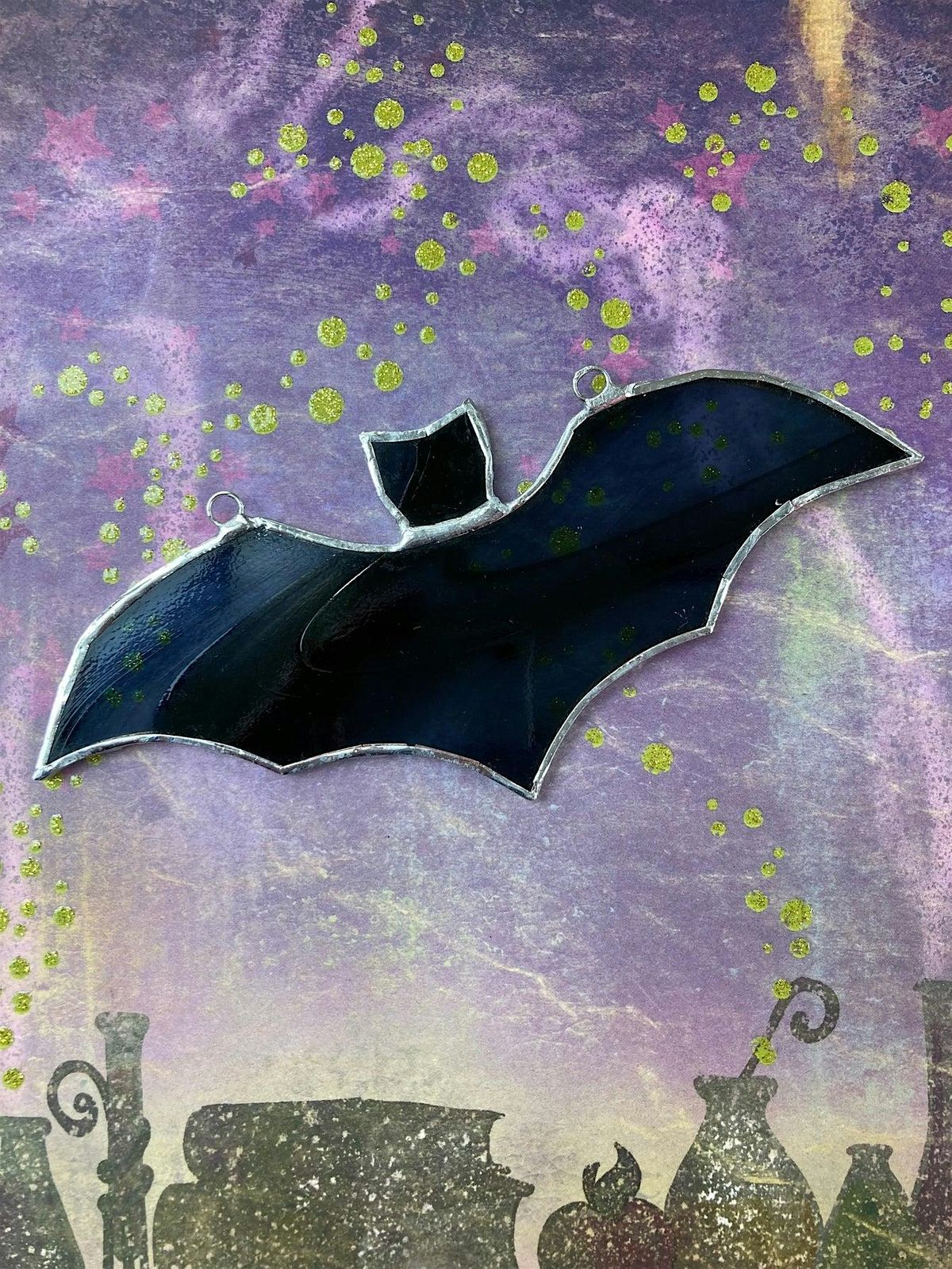 Beginner Stained Glass: Halloween Bats