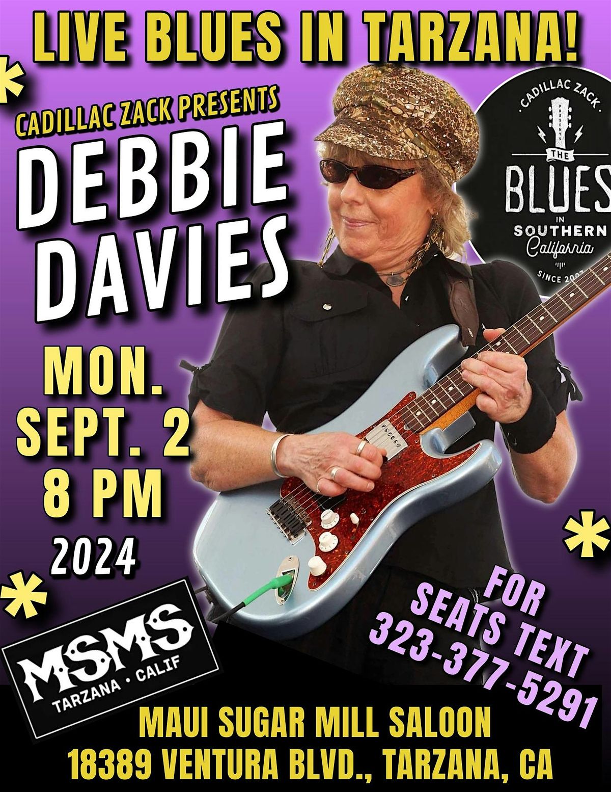 DEBBIE DAVIES BAND with DAVE MELTON - Blues Guitar Greats - in Tarzana!