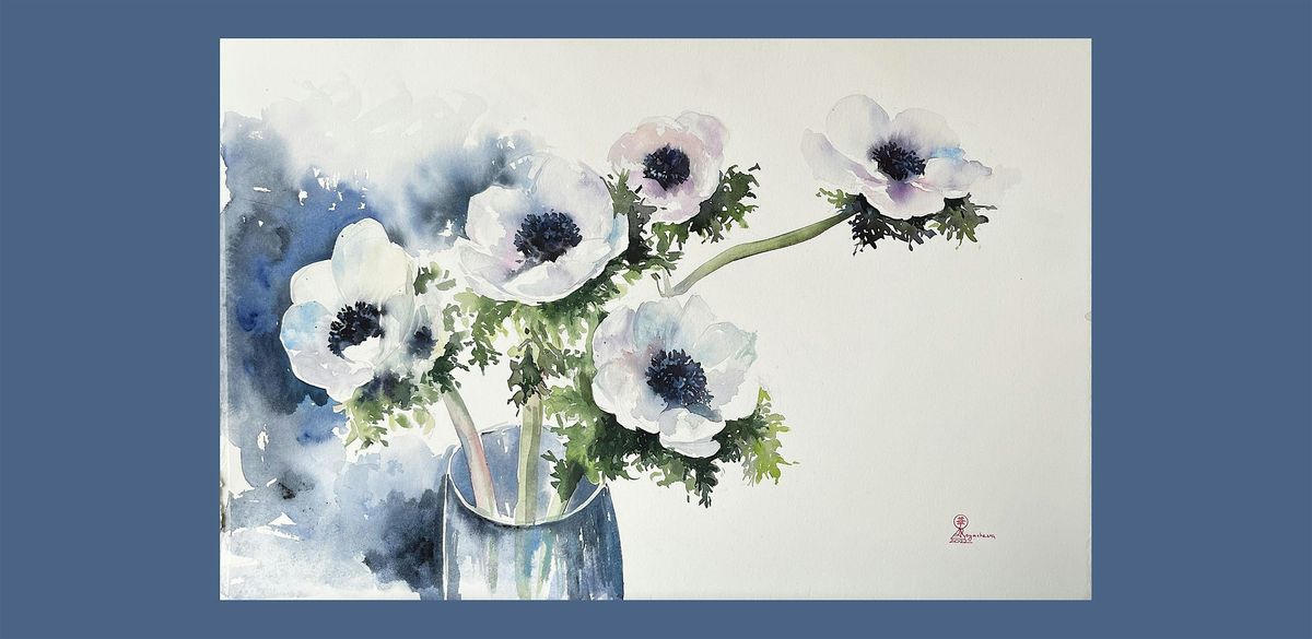 Learn How to Paint Flowers in  Watercolours