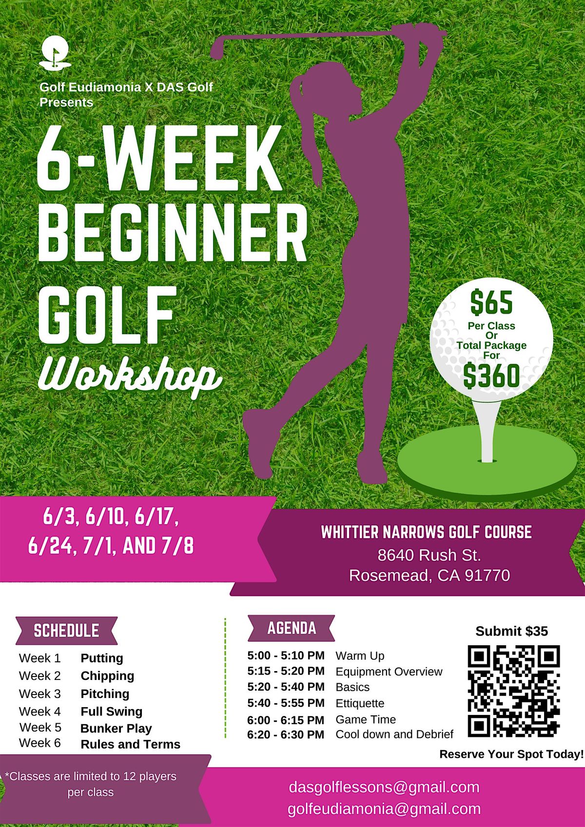 6-week Beginner Golf Clinic