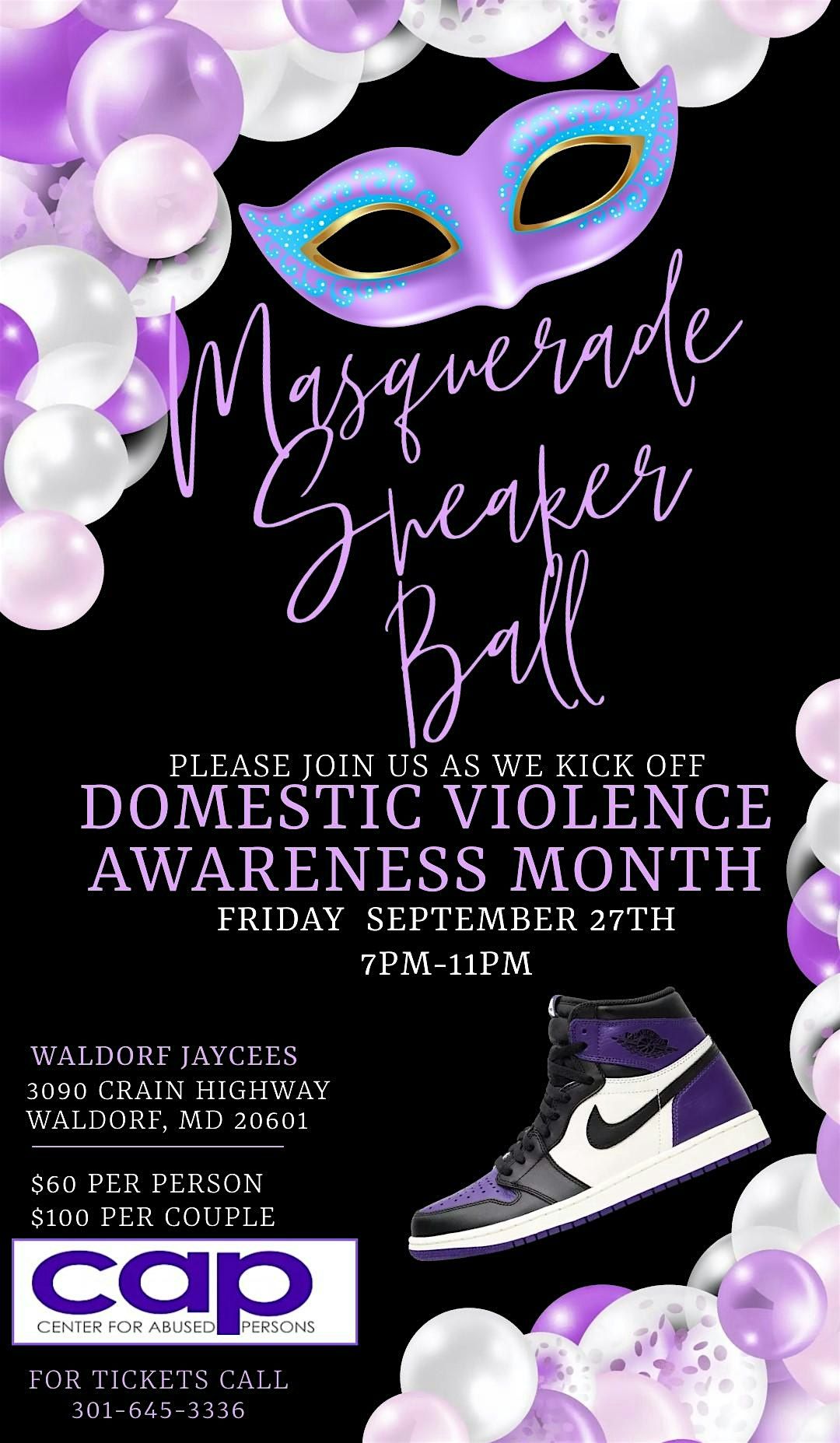 CAP's Domestic Violence Awareness Masquerade-Sneaker Ball