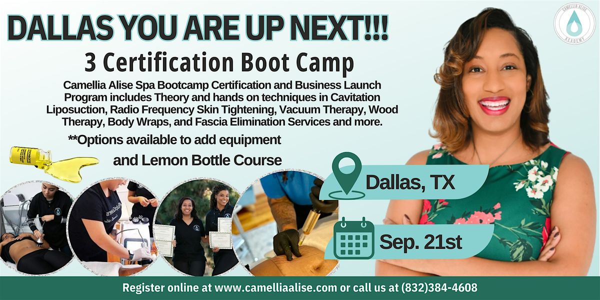 Dallas, TX- Spa Bootcamp Certification and Business Launch Program