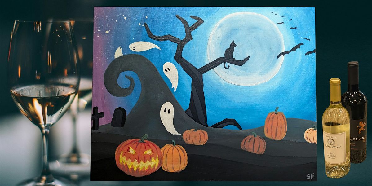 Paint and Sip Paint Party: Ghostly Greetings Full Moon