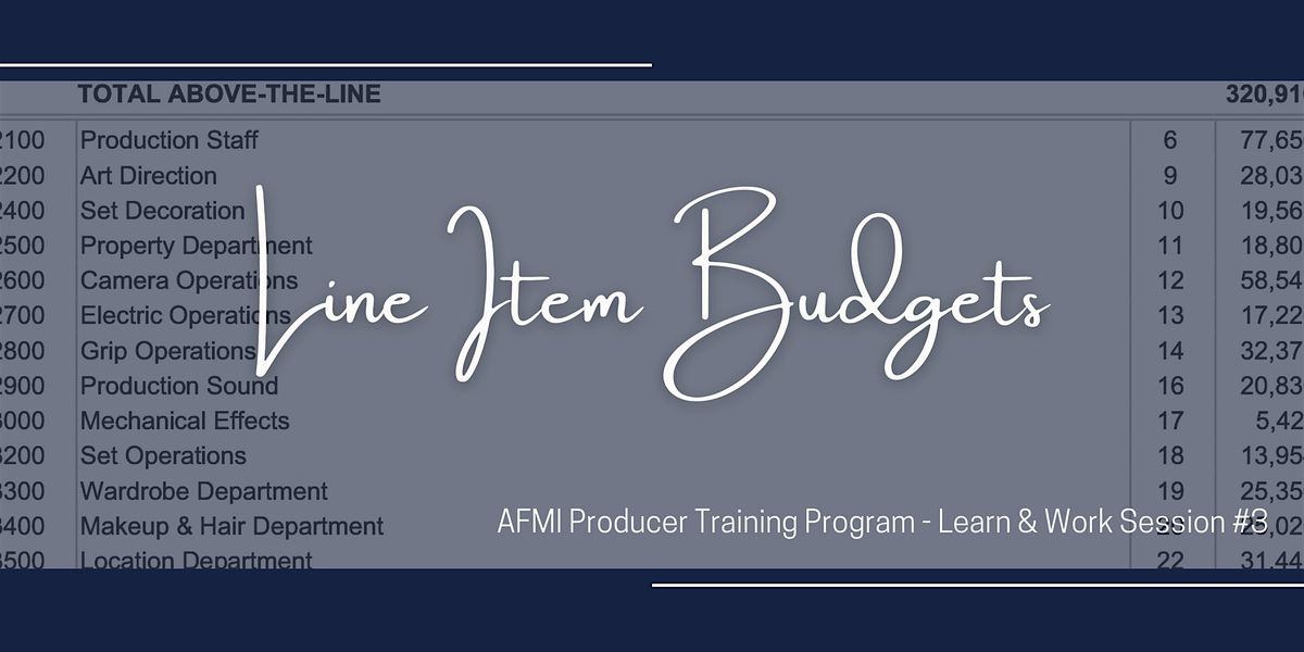 Line Item Budgeting - A Learn & Work Session by AFMI