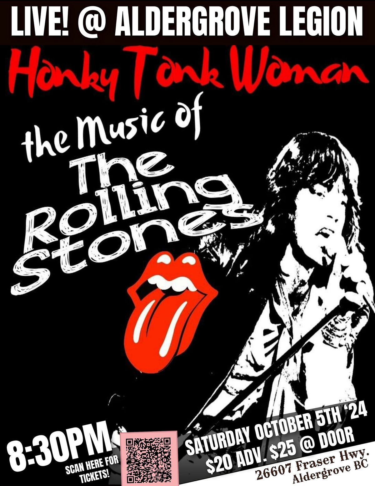 ROLLING STONES TRIBUTE LIVE! @ ALDERGROVE LEGION!