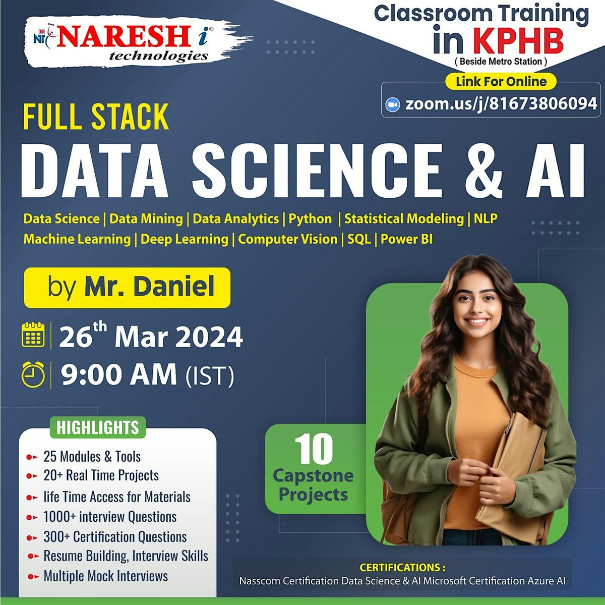Data Science Training Course at Best Price in Hyderabad