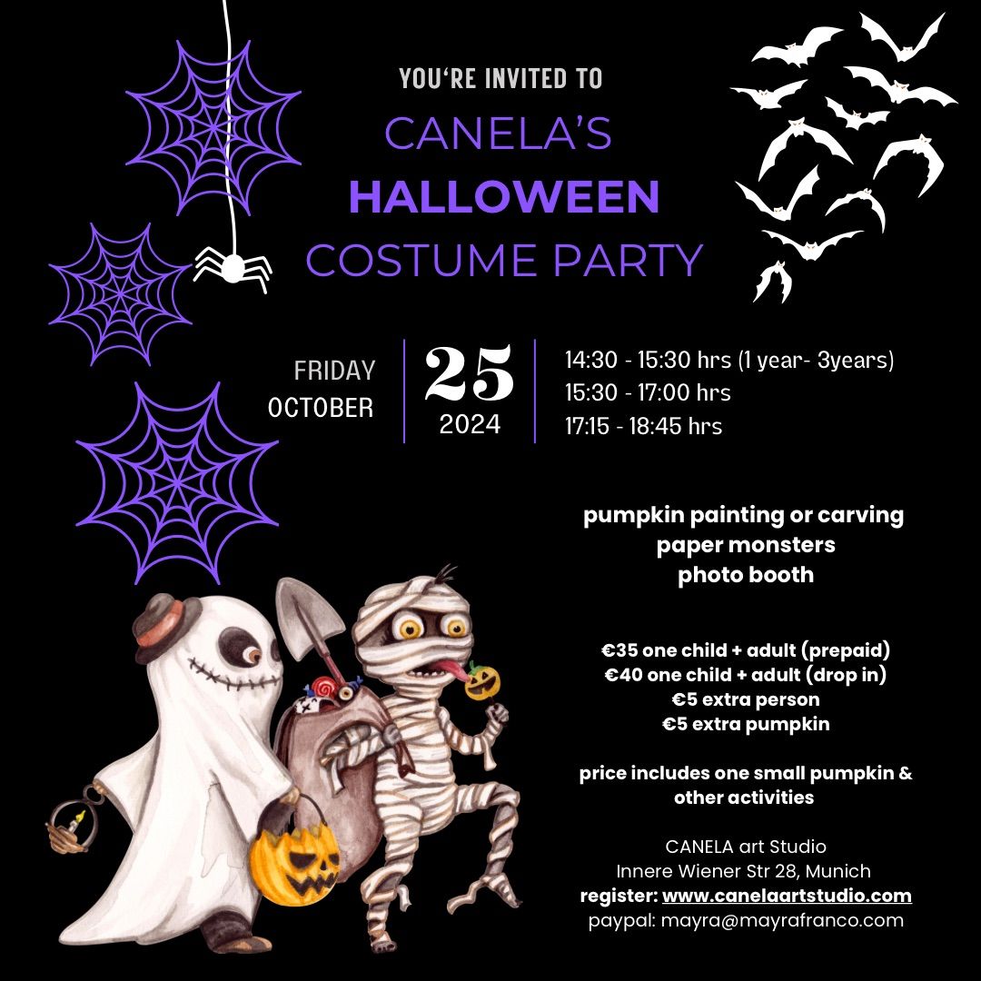 Canela Art Studio HALLOWEEN COSTUME PARTY