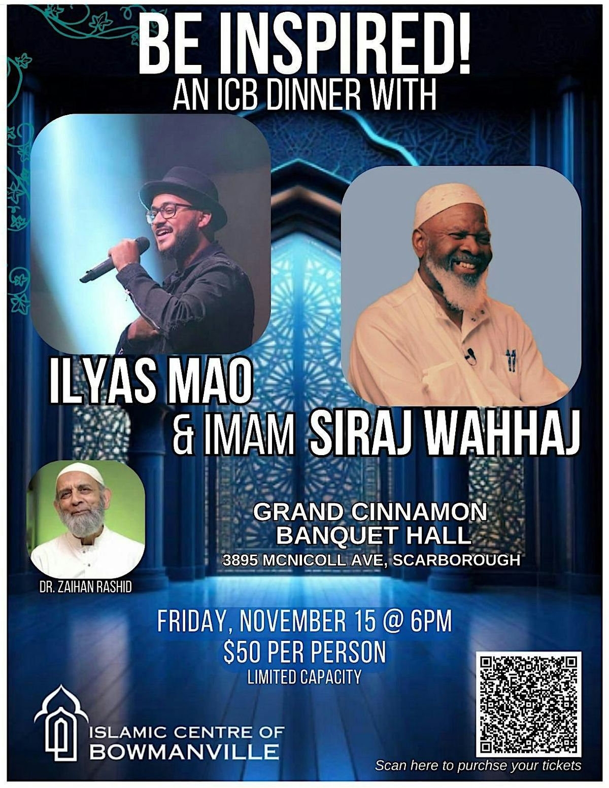 Be Inspired- An ICB Dinner with Ilyas Mao and Imam Siraj Wahaj