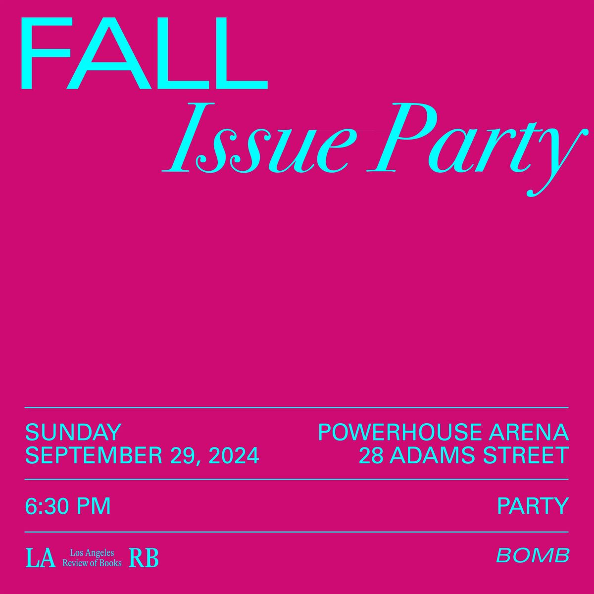 Fall Issue Party