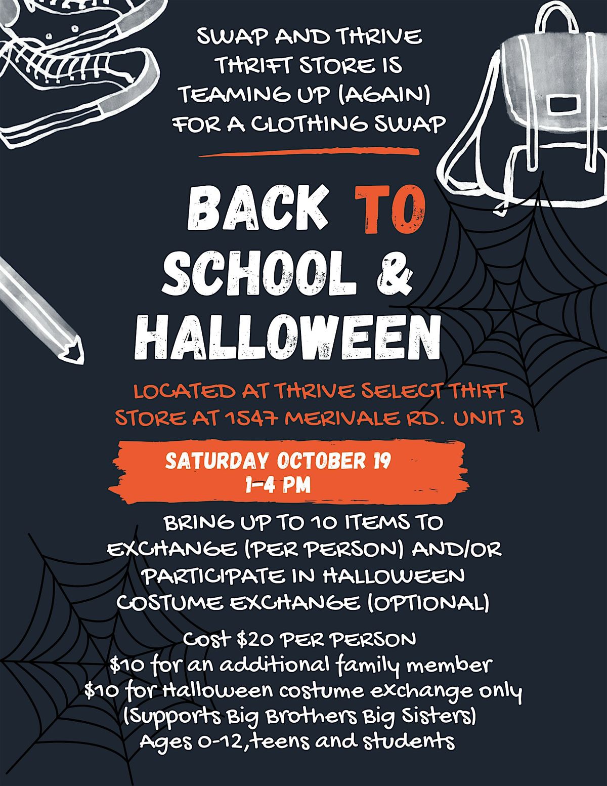 Back to School Clothing Swap\/ Halloween Swap