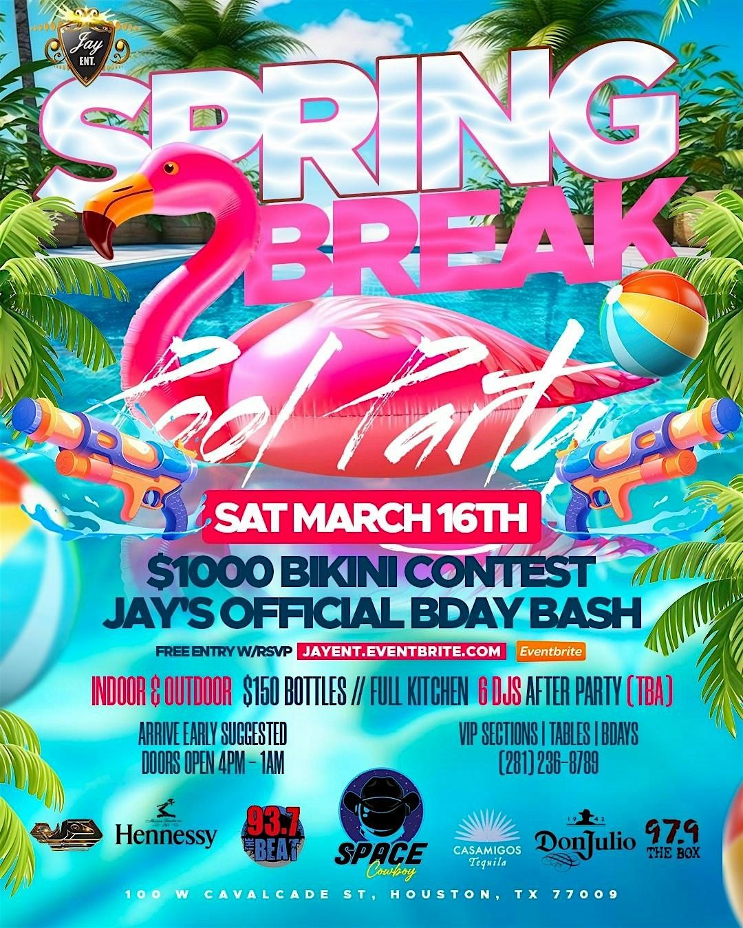 SPRING BREAK POOL PARTY AT SPACE COWBOY, Space Cowboy, Houston, 16 ...