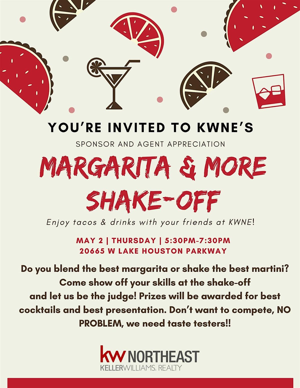 3rd  Annual Margarita & More Shake Off | Vendor Appreciation Event