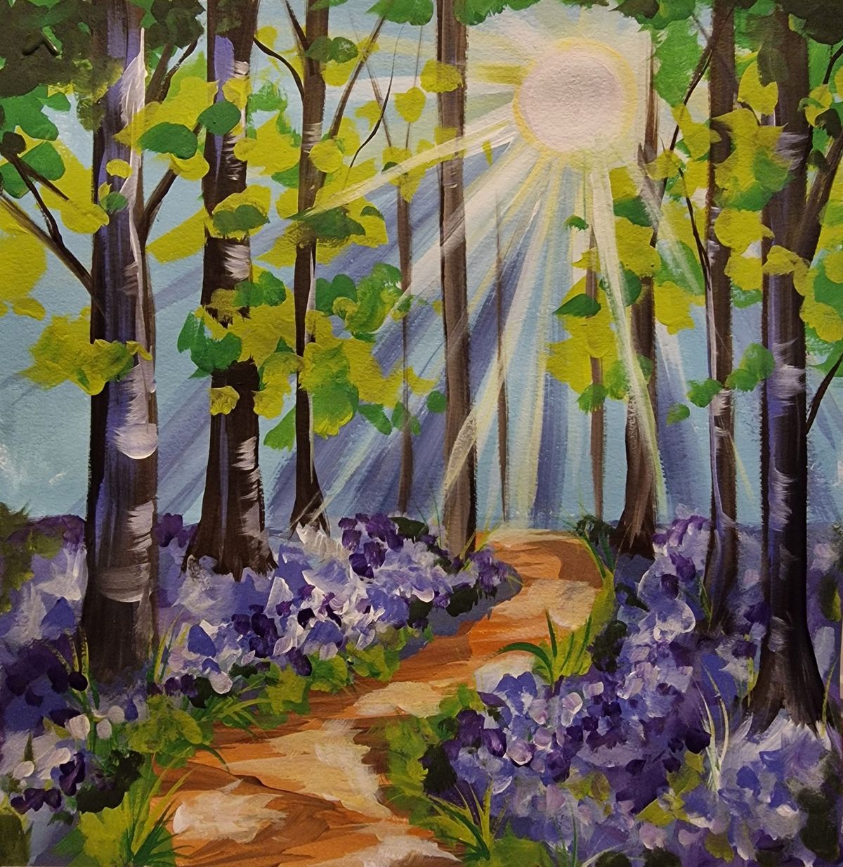 Paint & Prosecco Bluebell Woods at The Library, Taunton