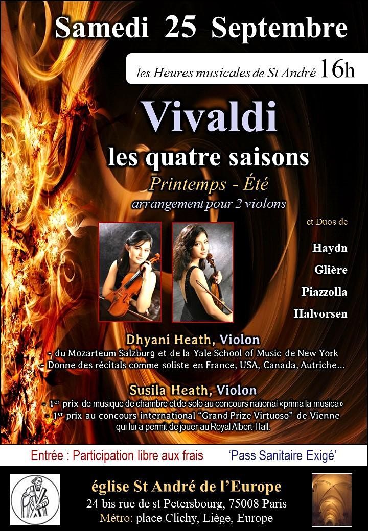 Vivaldi, les quatre saisons : version pour 2 violons