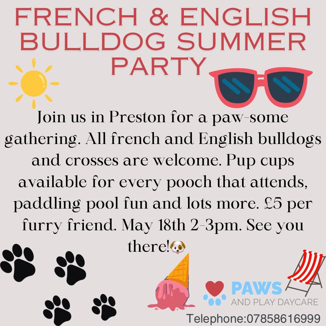French and English bulldog summer pawty?\u2600\ufe0f