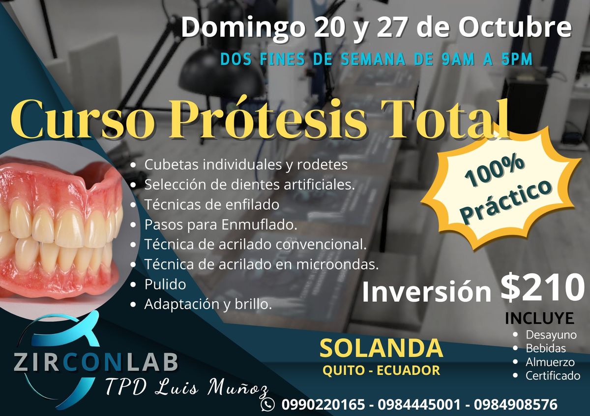 Curso de Pr\u00f3tesis Total