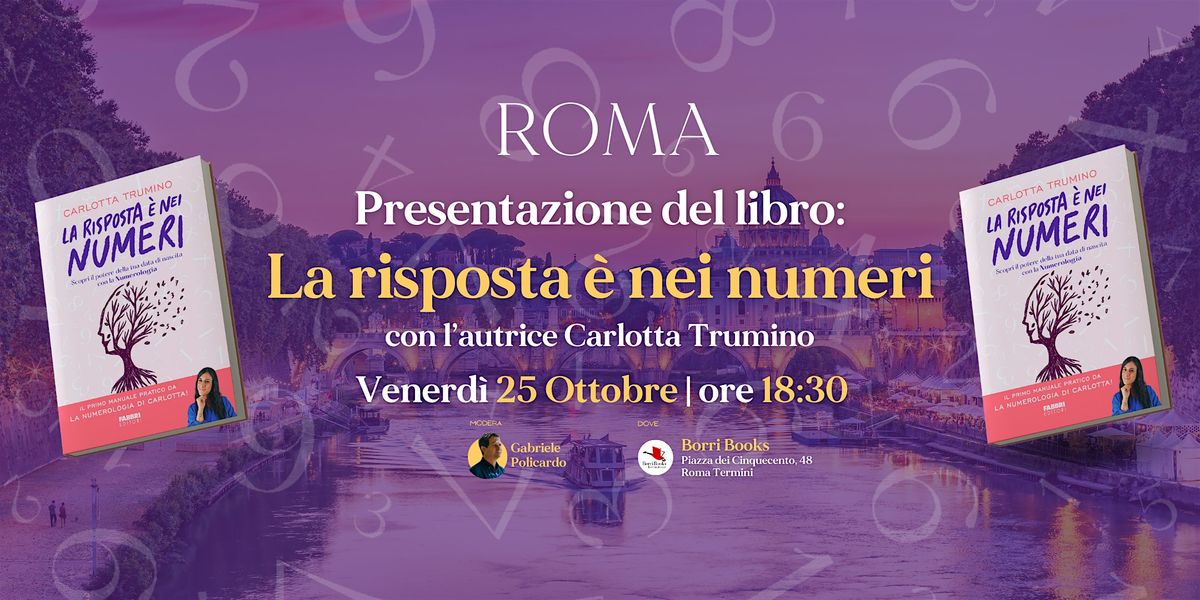 Presentazione Libro di Numerologia "La Risposta \u00e8 nei Numeri" a Roma