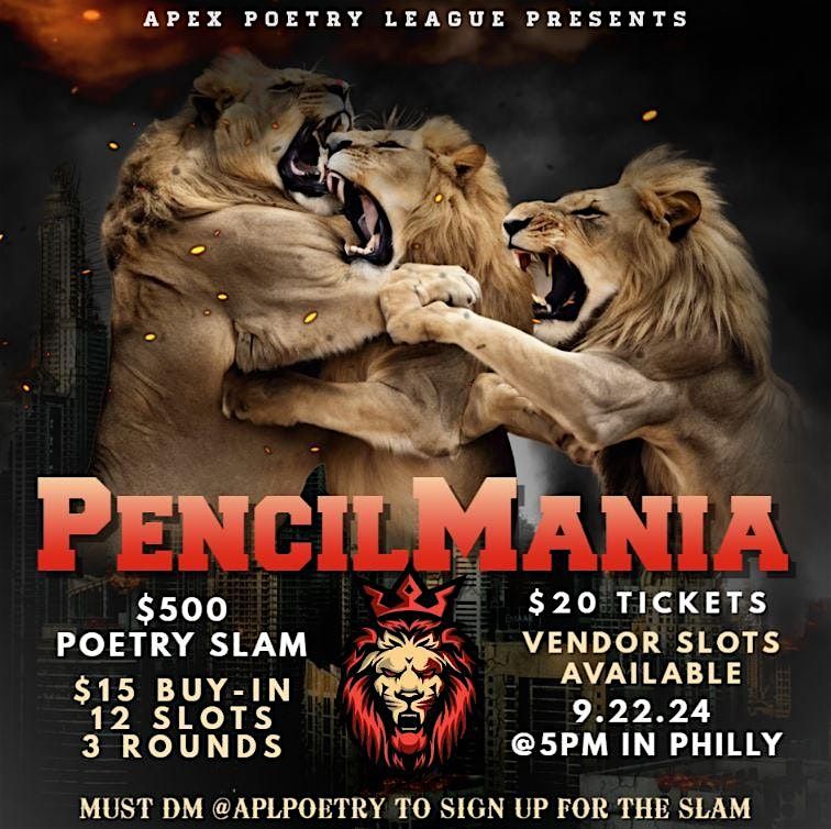 Apex Poetry League Presents PencilMania Poetry Slam