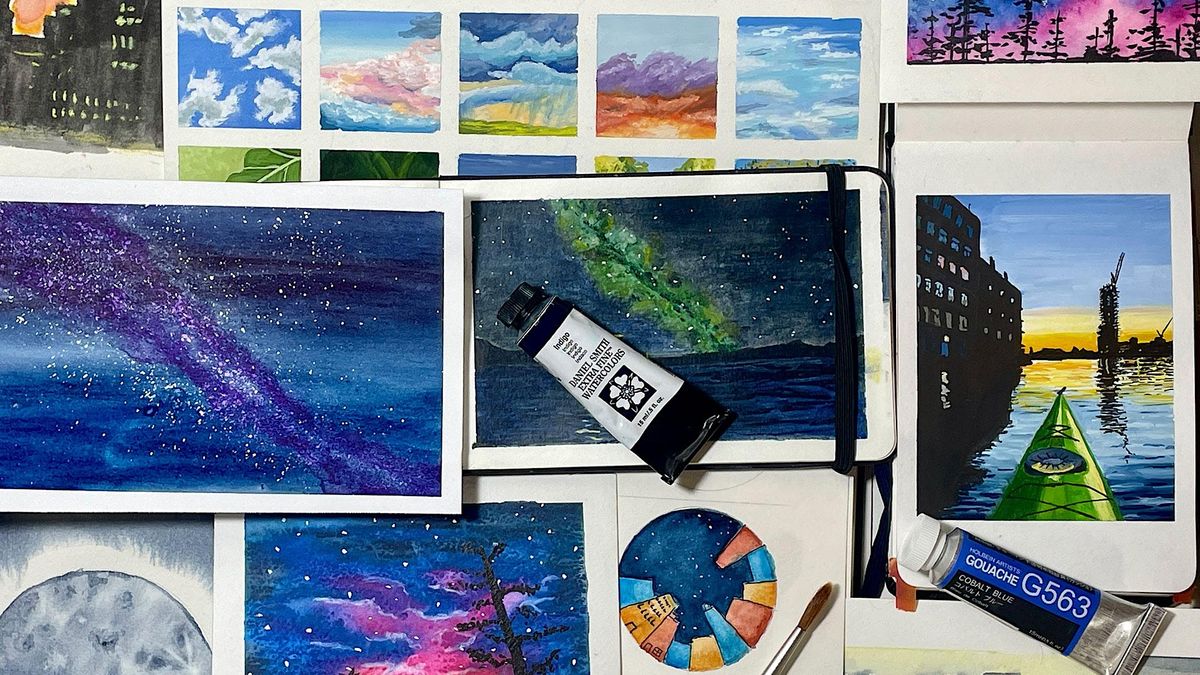 Celestial Watercolors:  Painting the Night Sky