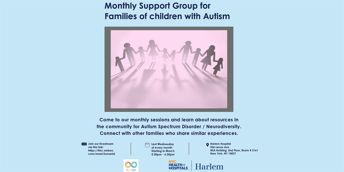 Monthly Support Group for Families of Children with Autism