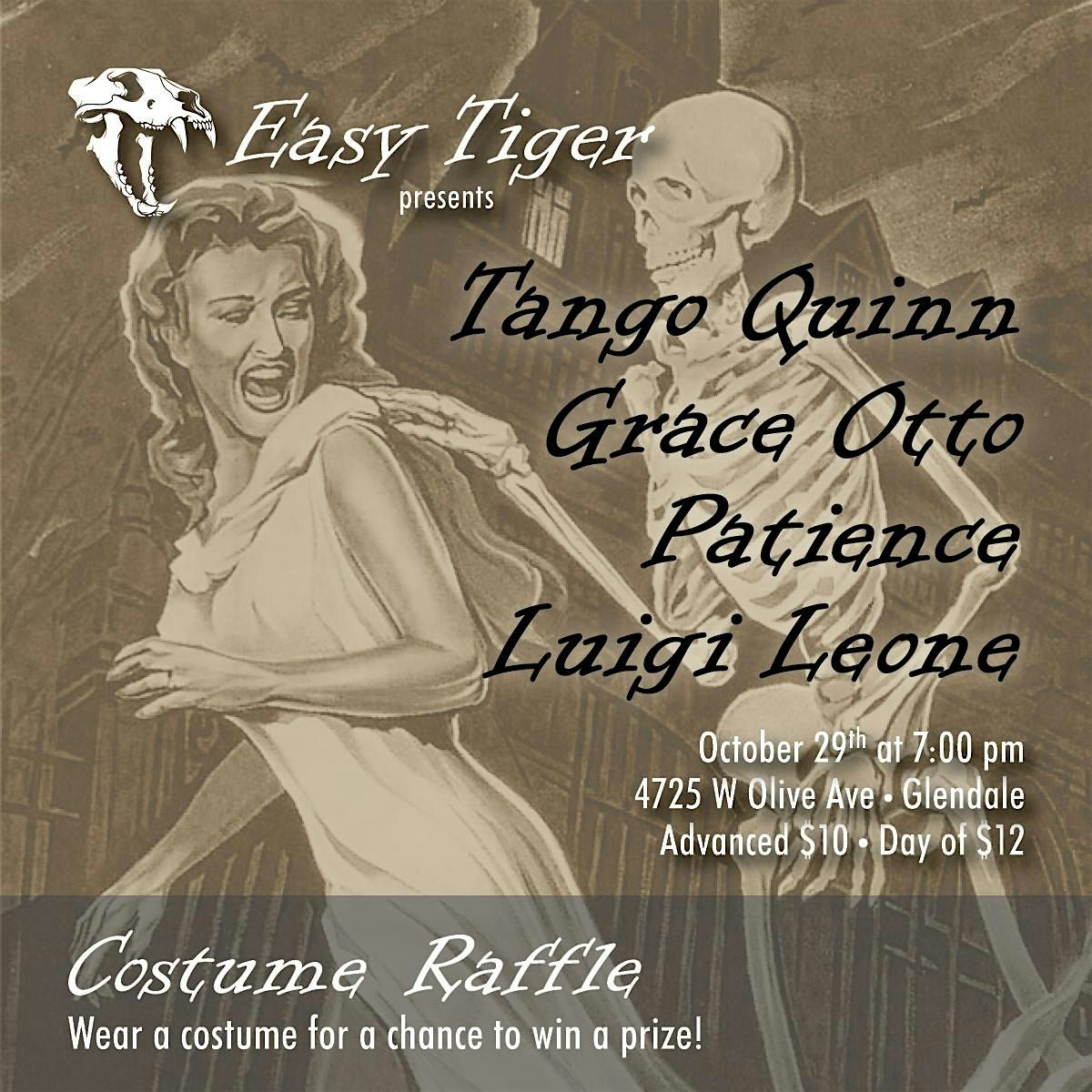 Tango Quinn, Grace Otto, Patience, Luigi Leone @ Easy Tiger Bar