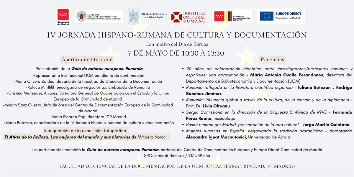 IV Jornada hispano-rumana de Cultura y Documentaci\u00f3n