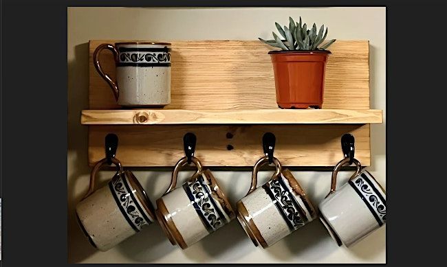 Wall Hung Coffee Mug Rack Workshop