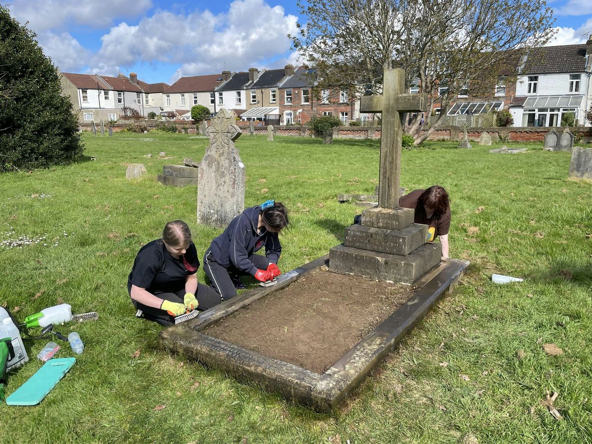 Napoleonic Grave Cleaning - Southampton Old Cemetery