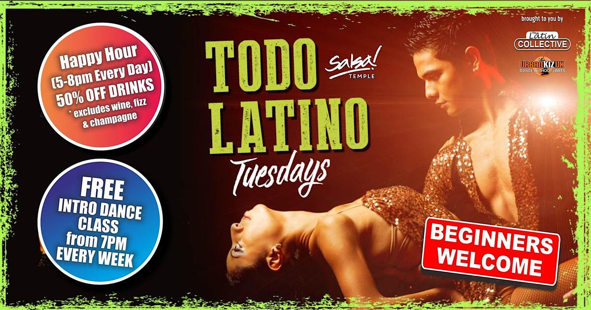 SALSA, BACHATA, KIZOMBA every TUESDAY! FREE CLASS, FREE BOOTH, FREE BUBBLES