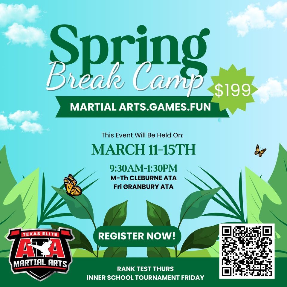 Spring Break Camp 2024, ATA Martial Arts Texas Elite Granbury, Glen