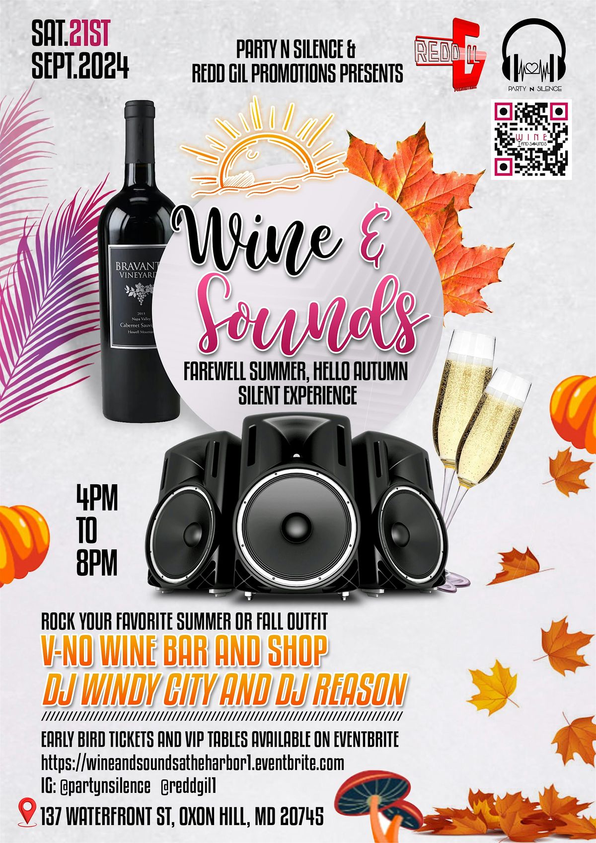 Party N Silence and Redd Gil Promotions:  Wine and Sounds @The Harbor