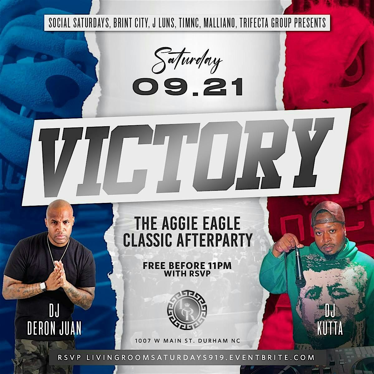 Victory Aggie Eagle Classic Afterparty Saturday 9\/21 at The Living Room!