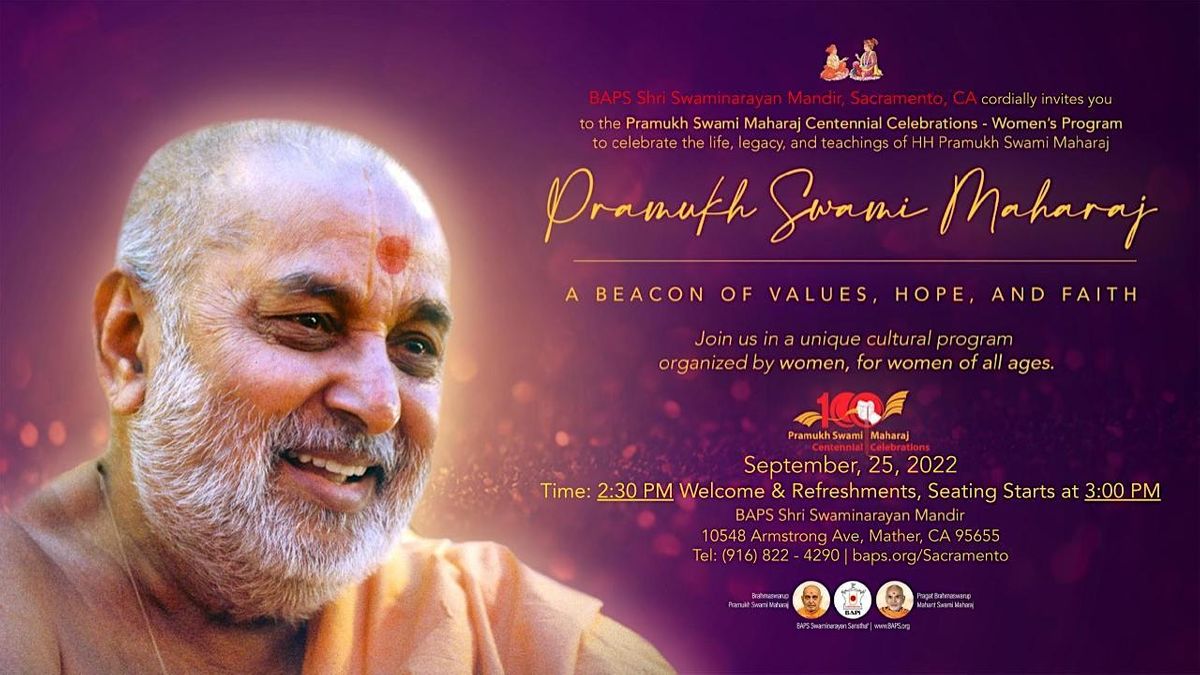 Pramukh Swami Maharajs Centennial Celebration - Womens Program, BAPS ...