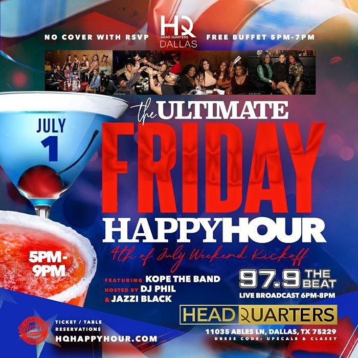 Ultimate Friday Happy Hour feat KOPE THE BAND @ Headquarters