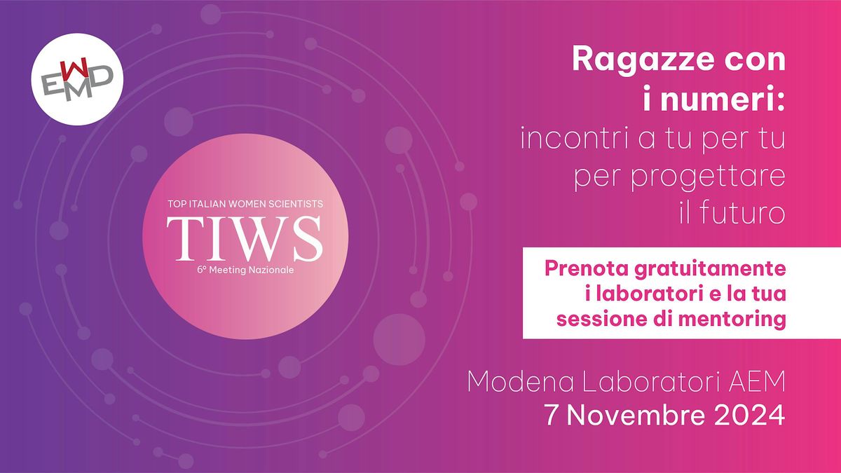 RAGAZZE  CON I NUMERI - Laboratori pratici & Incontri con le Scienziate