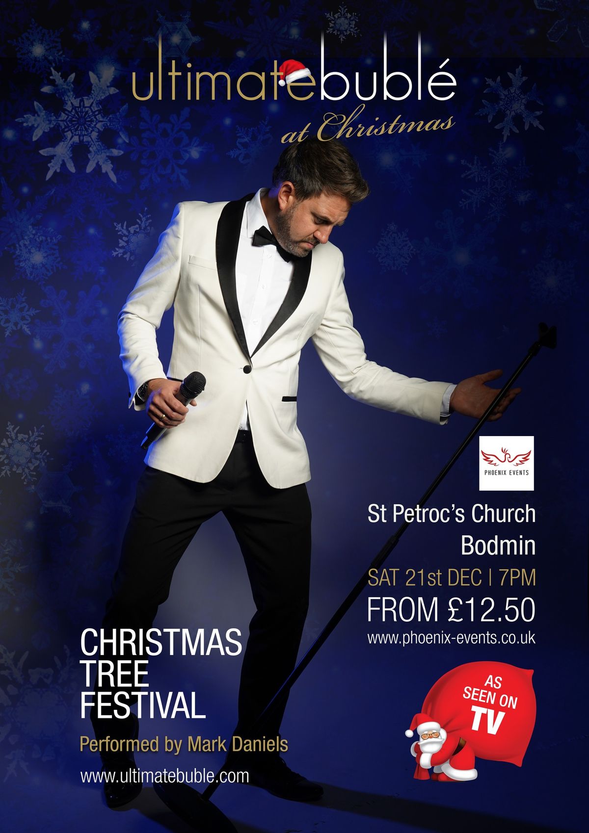 Michael Buble tribute with Ultimate Buble at St Petroc's Church amongst the tree festival