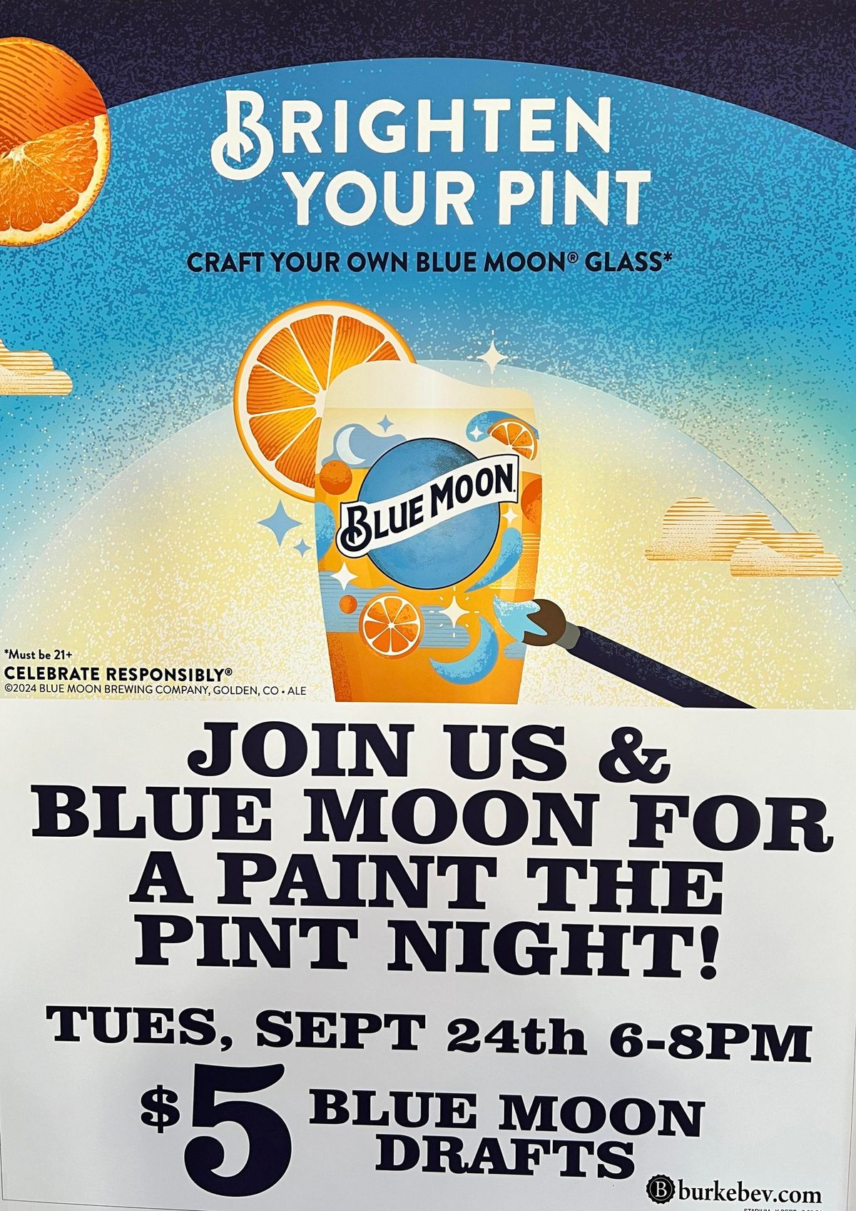 BLUE MOON PAINT YOUR PINT NIGHT!