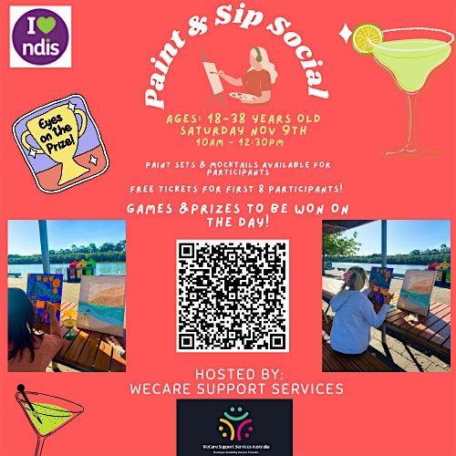 NDIS Paint & Sip Event in Sydney - Connect & Celebrate! (Participants Only)